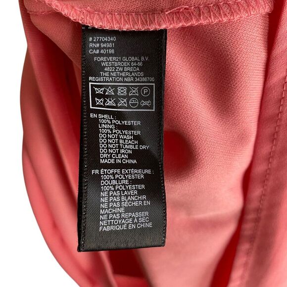 Forever 21 Dress Womens Medium Pink Sleeveless Fit Flare Open Back Lined Party - Picture 8 of 8